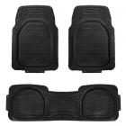 FH Group Heavy Duty Rubber Trimmable Deep Tray Floor Mats 3 Pieces with bonus Air Freshener