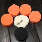 Meigar Car Polisher Buffer Pad Car Sponge and Woolen Polishing Waxing Buffing Pad Kit Set with M10 Drill Adapter