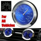 BLUE Universal Luminous Waterproof Car Auto Thermometer A/C Vent Clip Perfume Refill Storage Fragrance Reserve