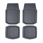 FH Group 3D Faux Leather Deep Tray 4 Piece Floor Mats with bonus Air Freshener