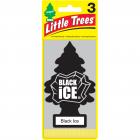 Little Tree Air Freshener, 3pk, Black Ice