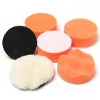 Car Polisher Buffer Pad Car Sponge and Woolen Polishing Waxing Buffing Pad Kit Set with M10 Drill Adapter
