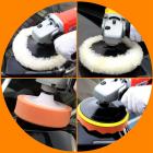 18pcs 3'' Sponge Polishing Waxing bufferspolisher Buffing Pad Set Kit Compound For Car Polisher
