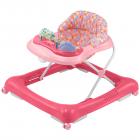 Big Oshi 2 in 1 Baby Walker & Activity Center on Wheels - Musical Walker with Tray Table Baby Activity Center with Toys and 12 Melodies - Adjustable Seat - Girls, Pink