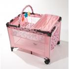 Big Oshi Deluxe Portable Playard - Foldable Nursery Center Includes Carry Bag for Extra Portability and Easy Storage - Lightweight, Sturdy Design, Includes Removable Bassinet & Changing Table, Pink
