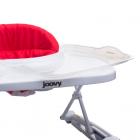 Joovy Spoon Baby Walker with Dishwasher Safe Tray Insert, Red