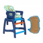 Badger Basket Envee Baby High Chair with Playtable Conversion - Blue/Orange