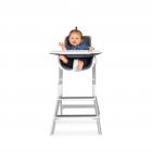 4moms high chair with magnetic tray, white/grey