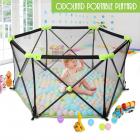 Odoland Portable Playard Play Pen for Infants and Babies - Lightweight Mesh Baby Playpen with Carrying Case - Easily Open with one Hand
