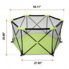 Odoland Portable Playard Play Pen for Infants and Babies - Lightweight Mesh Baby Playpen with Carrying Case - Easily Open with one Hand