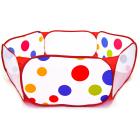 EWONDERWORLD 40” Polka Dot Hexagon Pop Up Ball Pit Playpen with Carrying Tote