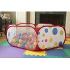 EWONDERWORLD 40” Polka Dot Hexagon Pop Up Ball Pit Playpen with Carrying Tote