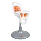 Boon Flair Pedestal High Chair, Baby High Chair, White/Orange