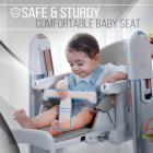 SereneLife SLHC63S - Baby High Chair - Baby & Toddler Booster Seat Style Feeding Chair with Height Adjustment
