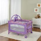 Big Oshi Portable Playard Deluxe Bundle - Nursery Center With Canopy Net Topper - Medium Size - Lightweight, Compact Design, Includes Carry Bag - Perfect for Indoor or Outdoor Backyard Use, Purple