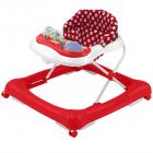 Big Oshi 2 in 1 Baby Walker & Activity Center on Wheels - Musical Walker with Tray Table Baby Activity Center with Toys and 12 Melodies - Adjustable Seat, Red/Polka Dots