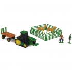 John Deere Toy Tractor &amp; Farm Set, Toy Ranch, 10 Piece