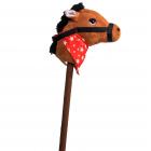 Ponyland Giddy-Up 28" Stick Horse Plush, Brown Horse w/sound