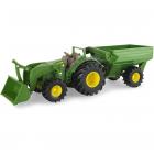 John Deere 8" Monster Treads Tractor with Wagon and Loader