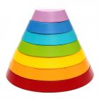 7 Color Wooden Stacking Rainbow Shape Brick Kids Childrens Educational Toy Set