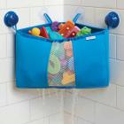 InterDesign Kids Neoprene Corner Bathroom Shower Caddy Basket, Baby Bath Toy Organizer, Blue