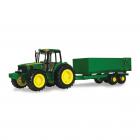 John Deere Big Farm Toy Tractor, 7430 Tractor with Wagon, 1:16 Scale