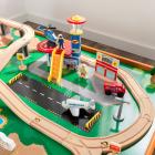 KidKraft Ride Around Town Train Set & Table with 100 accessories included