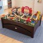 KidKraft Metropolis Train Set & Table with 100 accessories included