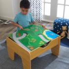 KidKraft 2-in-1 Activity Table with Board - Natural with 230 accessories included