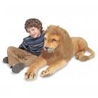 Melissa & Doug Lion Giant Stuffed Animal (Wildlife, Regal Face, Soft Fabric, 22“ H x 76” W x 15” L)