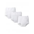 Gerber Organic Cotton Reusable White Training Pants, 3-pack, Unisex