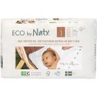 Eco by Naty Premium Disposable Diapers for Sensitive Skin, Size 1, 4 packs of 25, 100 Diapers