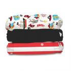 Charlie Banana 3 Diapers 6 Inserts Pirate One Size Hybrid AIO