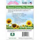 NuAngel Natural Cotton Flat Diaper, 6 Count