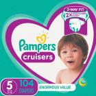 Pampers Cruisers Diapers Size 5 104 Count