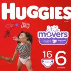 HUGGIES Little Movers Diapers, Size 6 (16+ kg)