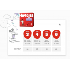 HUGGIES Little Movers Diapers, Size 4 (9-17 kg)