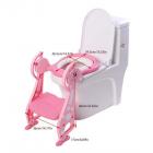 HURRISE Adjustable Foldable Toddler Toilet Training Seat Potty with Sturdy Non-Slip Ladder Step