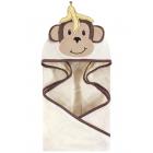 Hudson Baby Animal Face Hooded Towel, Banana Monkey