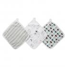 aden by aden + anais washcloths 3 pack, trotting fox