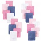 Little Treasure Luxuriously Soft Washcloths, 20 Pack, Pink Denim