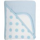 TL Care Cotton Terry Hooded Towel Set, Grey Dot