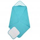 TL Care Cotton Terry Hooded Towel Set, Grey Dot