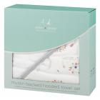 aden + anais muslin backed hooded towel set, leader of the pack