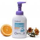 MADE OF Foaming Organic Baby Shampoo and Body Wash - NSF Organic Certified - EWG Verified - Gluten Free - Vegan - For Sensitive Skin and Eczema - 10 oz (2 Pack - Sweet Orange)