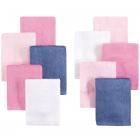 Little Treasure Luxuriously Soft Washcloths, 10 Pack, Pink Denim