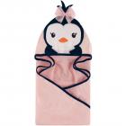 Woven Terry Animal Hooded Towel, Miss Penguin
