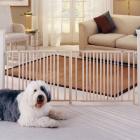 North State Natural Wood Extra Wide Swing Baby Gate, 60"-103"