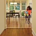 North State Natural Wood Extra Wide Swing Baby Gate, 60"-103"