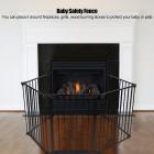 Pet Safety Gate,Metal Safety Gate Fireplace Stove Fence Protection Doors for Baby Toddlers Kids Pets